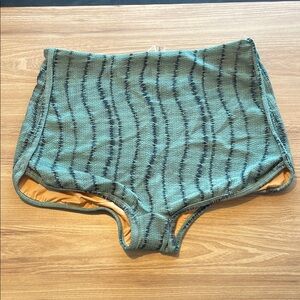 Rhythm High Waist Green and Black Shorts